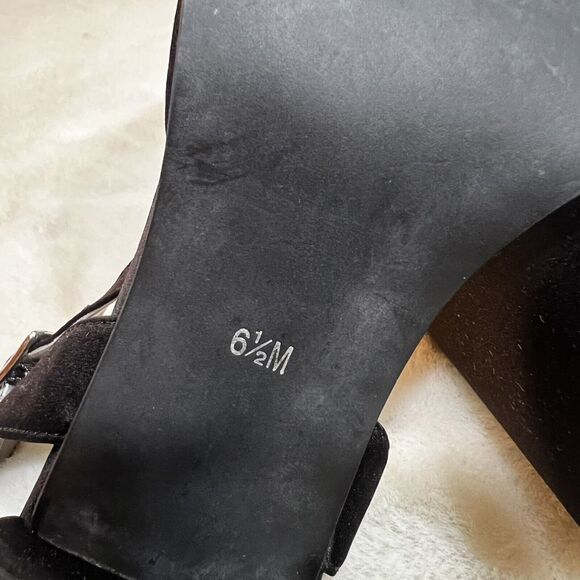 Mudd Annette Vintage Y2K Chunky Strappy Block Heels Black Sz 6.5 M - Picture 7 of 10